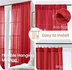 BGment Long Linen Semi Sheer Curtains 102 Inch Length - Image 6