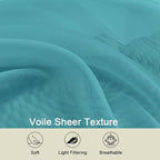 Cafe Curtains 36 Inch Length Tier 2 Pieces, Modern Soft Airy Sheer Kitchen - Image 3