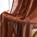 MIULEE Burnt Orange Fall Linen Curtains 42x63 Inch 2 Panels - Image 6