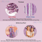 Pink Tinsel Curtain Party Backdrop - GREATRIL Foil Fringe Curtain Lilac Pink Party Streamers for Birthday Girl Princess Bachelorette Euphoria Taylor Themed Party Decorations - 2 Packs