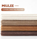 MIULEE Fall Corduroy Decorative Throw Pillow Covers Brown Series 20x20 | Set of - Image 6