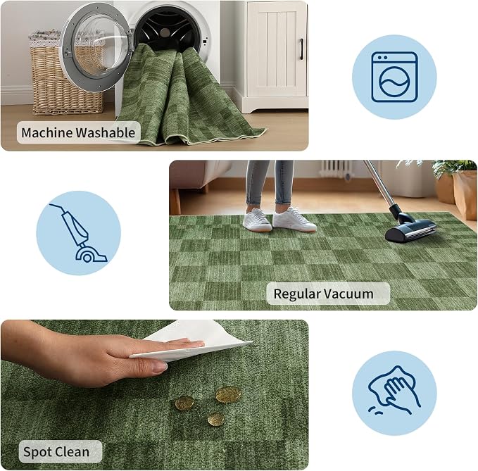 GarveeHome Checkered Rug 3x5 Area Rugs - Image 7