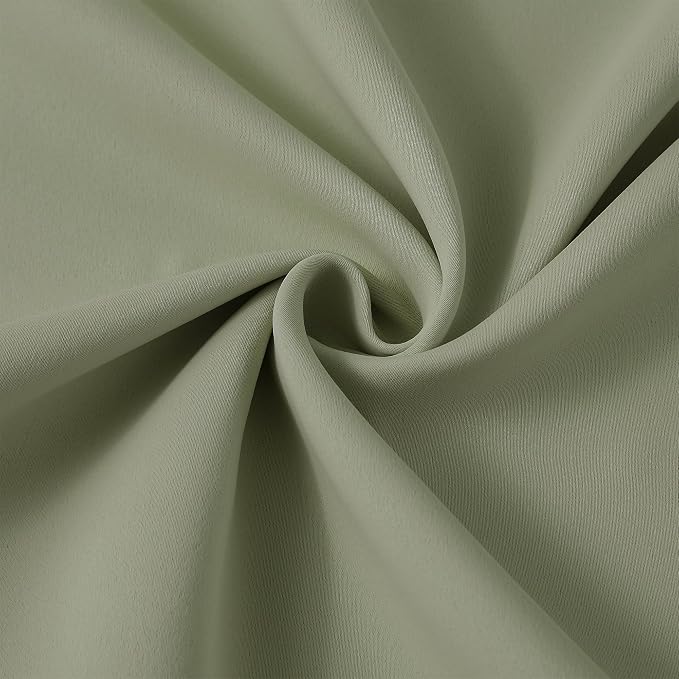 Sage Green Pinch Pleat Curtains 72 Inches Long Thermal Insulated Dark Black Out - Image 7