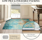 RELEANY Washable 2'x3' Abstract Area Rug - Image 5