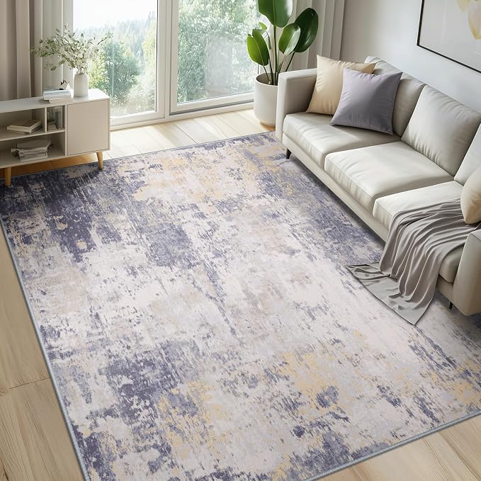 RELEANY Washable 6'x9' Abstract Area Rug by RELEANY