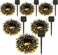 6 Pack Solar String Lights Outdoor, 600 LED Extra-Long 236Ft Solar Lights Outdoor with 8 Lighting Modes, IP65 Waterproof for Garden, Patio, Xmas, Balcony, Tree, Wedding, Party Decor (Warm)