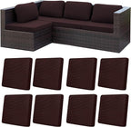 8Pcs Patio Cushion Covers, Outdoor Stretch Cushion Covers, Washable | Stretch by Unknown