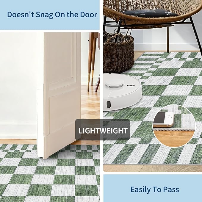 GarveeHome Checkered Rug 4x6 Area Rugs - Image 6
