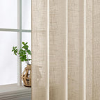 MIULEE Light Taupe Linen Curtains 52x96 Inches Long 2 Panels - Image 5