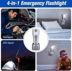 Enhon 6 Pack 4 in 1 LED Emergency Lights for Home Power Failure, Rechargeable Plug in Flashlight Motion Sensor Night Light, Automatic Turn On Power Outage Light for Home Hurricane Supplies