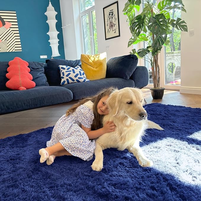 OLANLY 3x4 Machine Washable Accent Rug, Soft Fluffy Shaggy Area Rug - Image 8