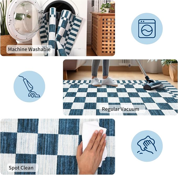GarveeHome Checkered Rug 3x5 Area Rugs - Image 7