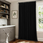 Black 90 Inch Pinch Pleated 100% Blackout Curtains - Image 9