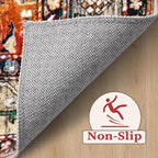 SERISSA 10x14 Washable Non Slip Boho Area Rug - Image 4