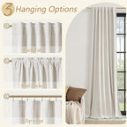 Extra Long 100% Blackout Linen Curtains - Image 6