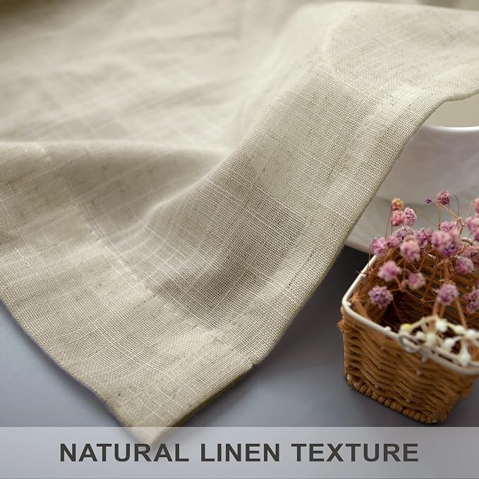 Birch Beige Linen Curtains 80 Inch Length - Image 7