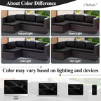 CALBODE 14Pcs Outdoor Stretch Cushion Covers, Waterproof Outdoor Chair Cushion - Image 5