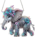 SENQAO Elephant Diamond Art Hanging Kit for Adult, Special Shaped Rhinestone, Double Sided DIY Acrylic Diamond Art Painting Window Pendants Home Garden Wall Hanging Kits Hanging Ornament