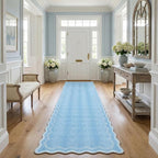 GarveeHome 2.5x10 Scalloped Washable Runner Rug Long Hallway Kitchen Rug | Soft by GarveeHome