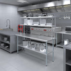 AmGood Double OverShelf Stainless Steel NSF - Many (72" Long x 12" Deep)