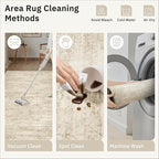 Soalmost Washable Runner Rug 2'6"x8' Kitchen Hallway Runners Beige | Soft - Image 9