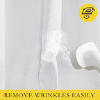 NICETOWN Rod Pocket 100% Blackout Linen Curtains - Image 8