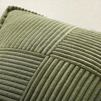 MIULEE Olive Green Corduroy Decorative Euro Sham Pillow Covers 24x24 Inch - Image 5