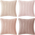 MIULEE Faux Fur Plush Decorative Throw Pillow Covers 20x20, Soft Cute Romantic - Image 7