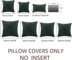 Fancy Homi Set of 2 Dark Green Lumbar Decorative Throw Pillow Covers 16x32 Inch - Image 7