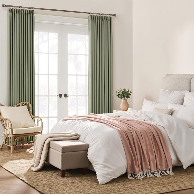 Pinch Pleated Curtains 120 Inches Long 10 FT Length, Luxury Blackout Bedroom - Image 4