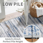 2x7 Washable Runner Rugs for Hallway: Easy-to-Clean Abstract Runners for - Image 3
