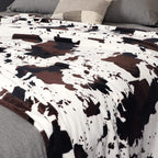 Edenleaf Flannel Cow Print Blanket 60"x80", Ultra Cozy Cow Throw Blanket - Image 5
