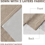 MIULEE Copper Brown Pinch Pleated 100% Blackout Curtains 40x108 Inches | Room - Image 5