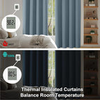 Simplebrand Ava Stone Blue Blackout Curtains - Image 6