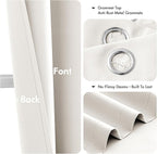 MIULEE Blackout Curtains for Bedroom 2 Panels 55 x 68 Inch Long Ivory | Thermal - Image 4