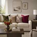 GIGIZAZA Burgundy Velvet Pillow Covers 18x18 Decorative Pillows Pack of 2 | Red - Image 2