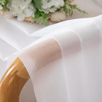 Chyhomenyc White Sheer Curtains 108 Inch Length 2 Panels Set | Extra Long - Image 4