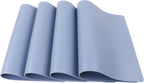 Jovono Set of 8 Faux Leather Placemats, PU Table Mats, Waterproof, Stain Resistant, Heat Resistant, Easy to Clean for Kitchen Dining Table,Conference Table, C Light Bule