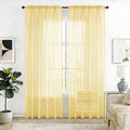 SpaceDresser Check Sheer Curtains 54 Inches Long by SpaceDresser