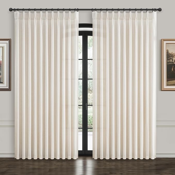 Extra Wide 70 Inch Memory Trained Pinch Pleated Curtains 92 Inches Long by PleatedDrapes