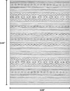 cotiled Boho 10x12 Area Rug for Living Room: Large Moroccan Washable Rug | - Image 2