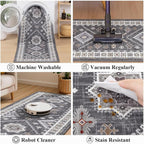 HEBE Boho Kitchen Mats for Floor 24''x72'', Non Slip Washable Runner Rug | - Image 5