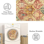 Lahome Moroccan Washable Round Area Rug, Soft Round Rugs 6ft Ultra-Thin | - Image 4