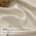 Warm Beige Light Filtering Extra Short Kitchen Window Curtains 45 Inch Length 2 - Image 2
