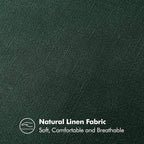 MIULEE Decorative Linen Pillow Covers 20x20 Inch Dark Green | Boho Farmhouse​ - Image 4