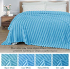Exclusivo Mezcla Striped Twin Size Fleece Blanket - Image 3