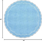 GarveeHome Round Area Rug 5ft Scalloped Washable Circle Rug - Image 2