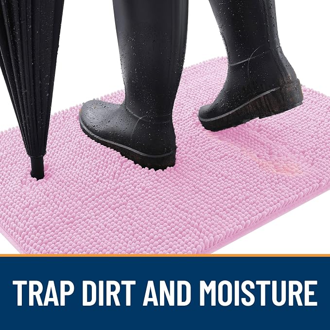 OLANLY Dog Door Mat for Muddy Paws 40x32, Super Absorbent Chenille Mud Mat | - Image 2