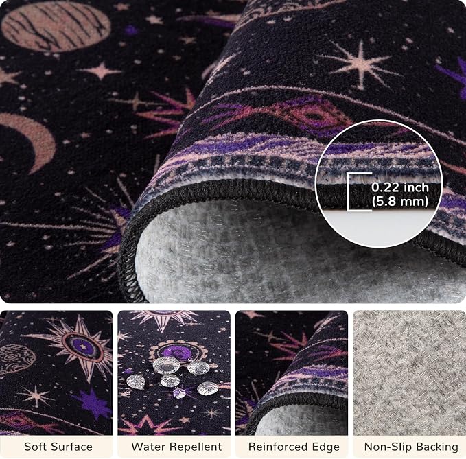 Vacuum-Friendly, 5x8 Washable Area Rug - Image 3