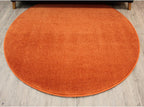 KOECKRITZ Soft and Colorful Kids Classroom Area Rugs (Passes Flammability Pill Test) Many Sizes and Bright Colors to Select from (6' Round, Tangerine)